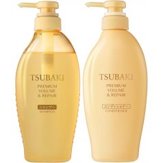   Shiseido Tsubaki Premium Volume & Repair Shampoo, Conditioner Set 2x450ml