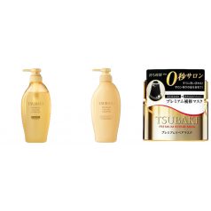   Shiseido Tsubaki Premium Volume & Repair Shampoo, Conditioner Set + Premium Mask