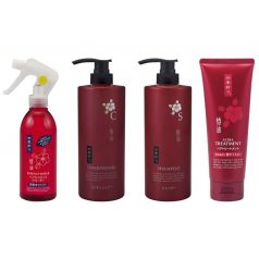   Kumano Yushi Tsubaki Oil Shampoo + Conditioner + Essence Water + Extra Treatment